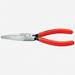 Knipex 6.3 Long Nose Pliers (flat jaws) - Plastic Grip