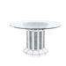 Noralie Dining Table in Mirrored and Faux Diamonds