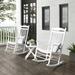 VEIKOUS Wooden 3-Piece All Weather Resistant Outdoor Rocking Chair and Folding Table Set for Patio and Porch