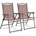 Costway Set of 2 Patio Folding Sling Back Chairs Camping Deck Garden - Set of 2