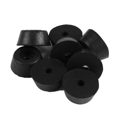 8Pcs Antislip Rubber Round 25x20x12mm Furniture Leg Cover Protector - Black - 1