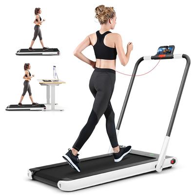 SuperFit 2.25HP 2 in 1 Foldable Under Desk Treadmill Remote Control - 49'' x 27'' x 42''