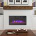 Somerset Home 36â€� Wall Mount Electric Fireplace (Black)