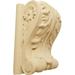 Ekena Millwork 4 1/4 W x 2 1/2 D x 5 1/2 H Medium Acanthus Block w/ Backplate Wood Corbel Rubberwood