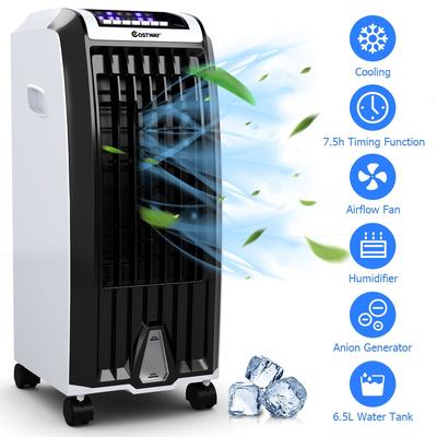 Costway Evaporative Portable Cooler Fan Anion Humidify W/ Remote
