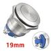 Horn/start Switch Round Metal Momentary Button Head Without Light 2 Screw Feet