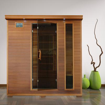 HeatWave Klondike 4-Person Cedar Infrared Sauna with 9 Heaters