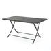 Riad Outdoor Wicker Rectangular Foldable Dining Table with Umbrella Hole by Christopher Knight Home - 59.25"W x 31.5"D x 29"H