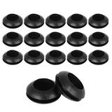 250pcs 10mm Rubber Grommet Double Side O Ring Electric Cable Protector Black for Car
