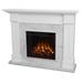 Real Flame Kipling Electric Fireplace in White Marble