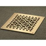 Reggio Registers Scroll Series 8" x 10" Floor Grille without Mounting - Brass