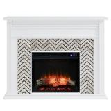SEI Hebbington Tiled Marble Electric Fireplace w/ Touch Screen