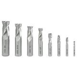 WEN 8-Piece 2-Flute HSS End Mill Set for Milling Machines