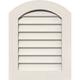 12 W x 20 H Peaked Top Gable Vent (17 W x 25 H Frame Size) 6/12 Pitch: Unfinished Non-Functional PVC Gable Vent w/ 1 x 4 Flat Trim Frame