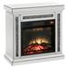 Acme Furniture Noralie Freestanding Electric Fireplace in Mirrored and Faux Diamonds
