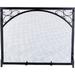 Dagan Wrought Iron Panel Screen Black