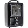 Comfort Zone Electric Portable Milkhouse Style Utility Space Heater with Adjustable Thermostat Overheat Protection and Safety Tip-Over Switch Ideal for Garage or Greenhouse 1 500W CZ798BK Black