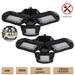 2 Pack LED Garage Lights Deformable LED Garage Ceiling Lights 6000 Lumens CRI 80 Led Shop Lights for Garage Garage Lights with 3 Adjustable Panels Utility Led Garage Lighting Shop for Basement