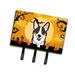 Caroline s Treasures BB1813TH68 Halloween Tricolor Corgi Leash or Key Holder Triple multicolor