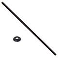 Westbrass D3648A-62 1/2 IPS x 48 Round Ceiling Mount Shower Arm with Flange Matte Black