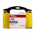 Hyper Tough Item PT4100-HT Polypropylene Twisted Rope Yellow 1/4 x 100 1 Each