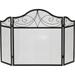 Dagan S122 3 Fold Arched Wrought Iron Screen Black