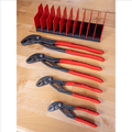 4-Piece Cobra Pliers Set with FREE 10-Piece Tool Holder