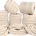 Golberg 100% Natural Cotton Rope - 5/32 3/16 7/32 1/4 5/16 3/8 1/2 5/8 3/4 1 1-1/4 and 1-1/2 Inch Diameters - Twisted White Cotton Rope - Several Lengths to Choose From