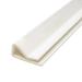 Outwater Plastic J Channel Fits Material 1/16 to 1/4 Inch White Styrolux Cap Moulding with Adhesive 46 Inch Length (Pack of 2)