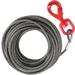 VEVOR Winch Cable 3/8 x 50 Replacement Wire Rope 4400lbs Fiber Core Self Locking Swivel Hook (50ft)