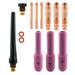 Consumables Kit for 17-18-26 Series TIG Torches with Standard Set-Up - Long Nozzle - Sizes: 0.040 1/16 and 3/32 (Model: AK-2-STDL)
