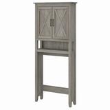 Bush Furniture Key West Over The Toilet Storage Cabinet in Driftwood Gray