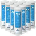 Express Water â€“ 10 Pack Activated Carbon Block ACB Water Filter Replacement â€“ 5 Micron 10 inch Filter â€“ Under Sink and Reverse Osmosis System