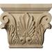 Ekena Millwork 6 1/2 W x 4 3/8 BW x 2 1/2 D x 5 1/2 H Small Chesterfield Capital (Fits Pilasters up to 3 7/8 W x 1 D) Maple