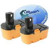 2-Pack UpStart Battery Ryobi P200 Battery - Replacement Ryobi 18V Battery (1300mAh NICD)