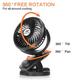 Battery Operated Clip Fan - Mini Portable Desk Fan with Rechargeable 4400mA Battery Powered Fan for Outdoor Activities (Max 40Hours)