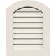 12 W x 20 H Half Peaked Top Left (17 W x 25 H Frame Size) 7/12 Pitch: Unfinished Non-Functional PVC Gable Vent w/ 1 x 4 Flat Trim Frame