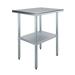 AmGood 30 Long x 24 Deep Stainless Steel Work Table | Metal Work Bench Utility | Work Station