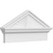 Ekena Millwork 26 W x 13-3/8 H x 2-3/4 P (Pitch 6/12) Peaked Cap Sunburst Architectural Grade PVC Combination Pediment