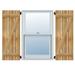 34 3/4 W x 46 H TimberCraft Six 5 3/8 Boards Spaced Board-n-Batten Shutters w/Z-Bar Rough Sawn Western Red Cedar (Per Pair)