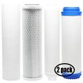 2-Pack Replacement for Filter Kit for Topway Global (TGI) TGI-525 RO System - Includes Carbon Block Filter PP Sediment Filter GAC Filter & Inline Filter Cartridge - Denali Pure Brand