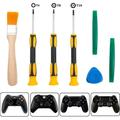 EEEkit 7-in-1 T6 T8 T10H Screwdriver Repair Tool Set Fit for Microsoft Xbox One Xbox 360 Sony PS3 PS4 Controllers with Prying Tool Cleaning Brush