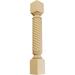Ekena Millwork 5 W x 5 D x 35 1/2 H Hamilton Rope Cabinet Column (Top Block: 6 Bottom Block: 7 ) Alder