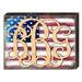 Winston Porter Personalized USA Flag 3 Letter Wall Décor, Wood in Blue/Brown/Red | 24 H x 24 W in | Wayfair D463F353640943FA88B3C8D7EF697C9E