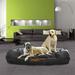 BingoPaw Waterproof Orthopedic Bolster Dog Bed Polyester/Synthetic Material in Black | 10.2 H x 51.2 W x 35.4 D in | Wayfair SEXI-9DPET02-XXL