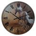 East Urban Home Running Horse - Large Cottage Wall Clock Metal in Brown | 29 H x 29 W in | Wayfair 875D541E0EA144F6AB9EC87C948A9F0D