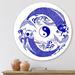 East Urban Home Chinoiserie Koi Fish II - Traditional Metal Circle Wall Art Metal | 23" H x 23" W x 1" D | Wayfair 146577FC5DAE4FA095D2CFBFA5925631