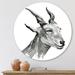 East Urban Home Monochrome Portrait Of Goat I - Farmhouse Metal Circle Wall Art Metal | 23" H x 23" W x 1" D | Wayfair