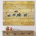 East Urban Home Pelicans On The Yellow River - Farmhouse Print On Natural Pine Wood in Brown/Yellow | 10 H x 20 W x 0.78 D in | Wayfair