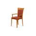 Copeland Furniture Morgan Upholste Solid Wood Arm Chair Wood/Upholste in Red | 37.5 H x 21.5 W x 22 D in | Wayfair 8-MOR-32-23-Dupione Papaya